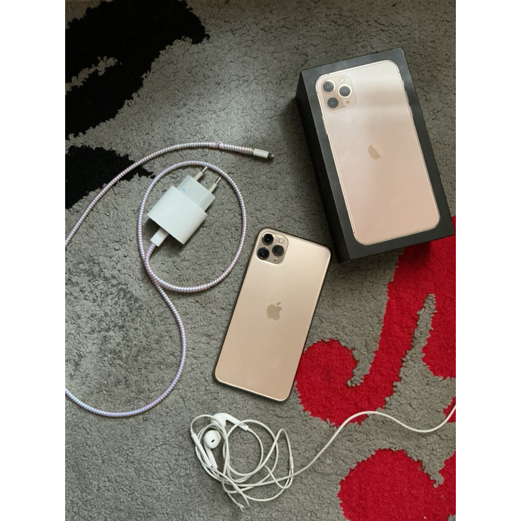 IPHONE 11 PRO MAX 256 GB GOLD SECOND IBOX PEMAKAIAN PRIBADI