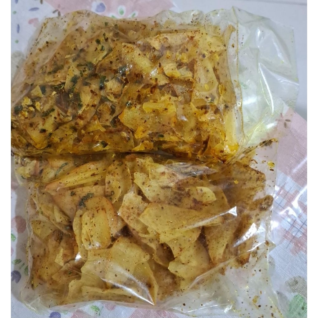 

kerupuk ubi asin parut rasa kunyit