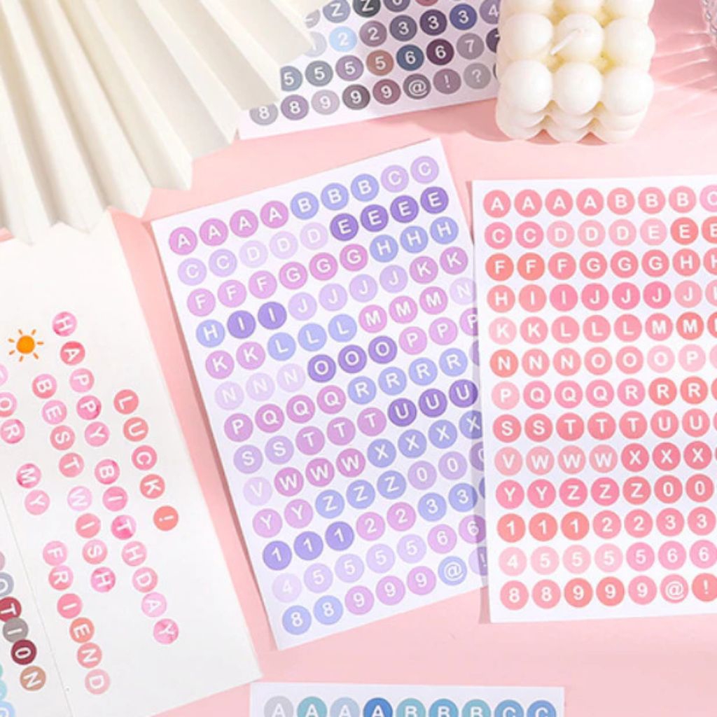 

Stiker Huruf 117 Pcs, Scrapbook Sticker Alat Tulis, Notebook Cute Stiker Huruf Deco Alphabet