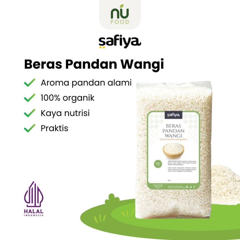 

Safiya Beras Pandan Wangi Beras Pulen Organik Diet Premium 1 Kg Jaminan Ori