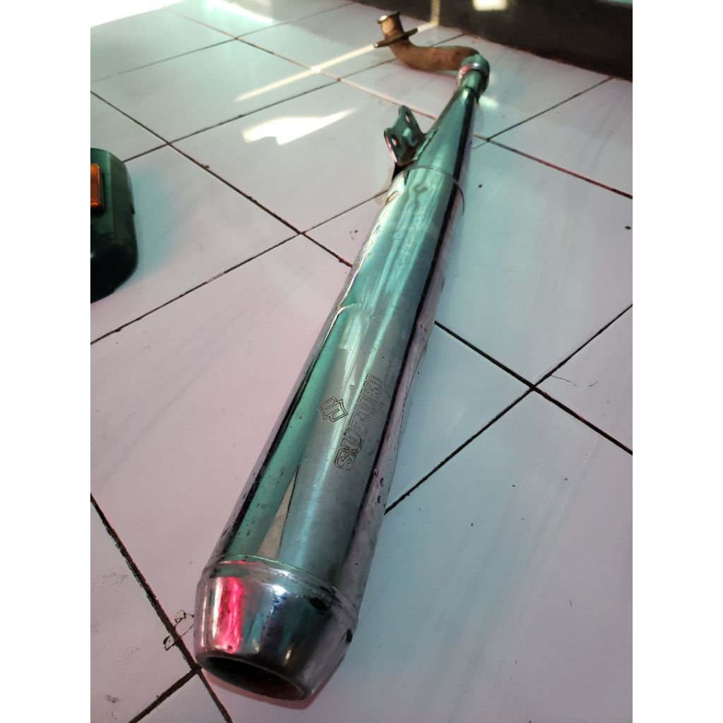 KNALPOT SUZUKI CRYSTAL ORIGINAL COPOTAN