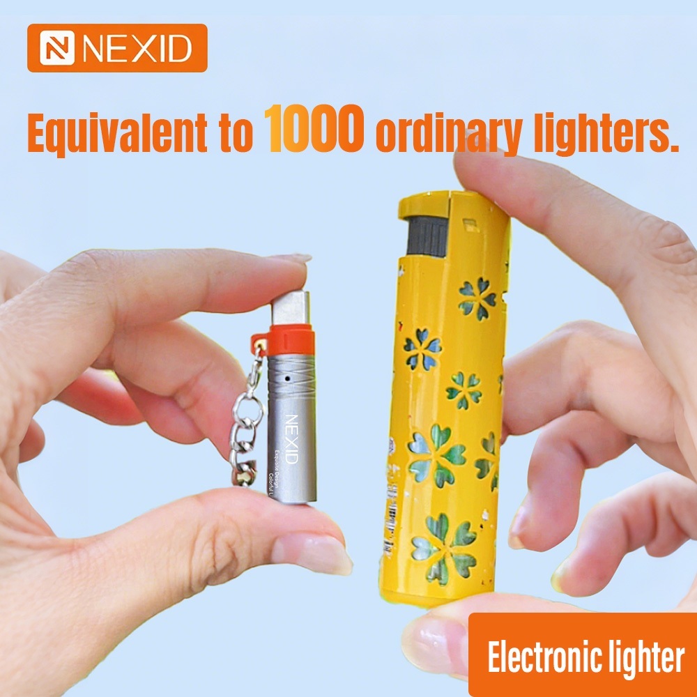 [Flash sale hari ini] NEXID  korek api elektrik mini anti angin , Pemantik Rokok Ponsel type C, komp