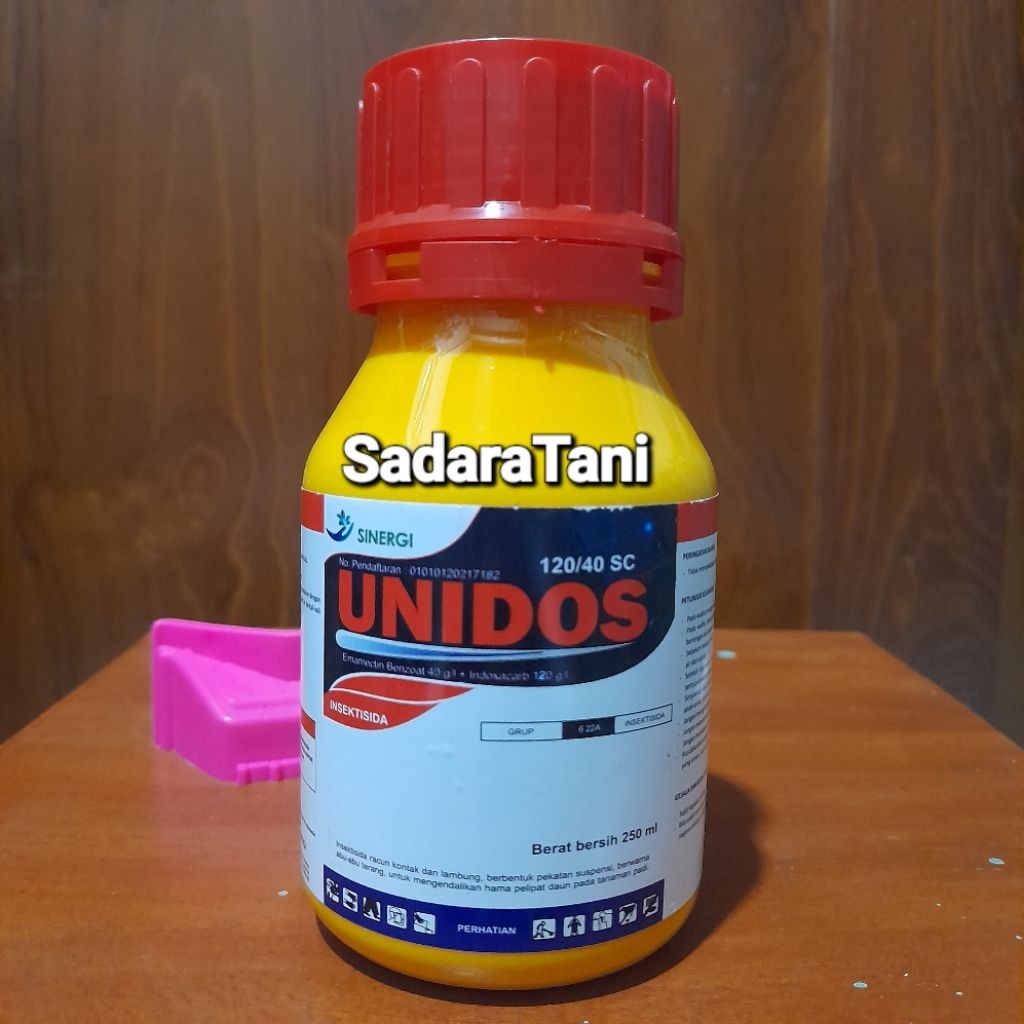 Insektisida UNIDOS 120/40SC 250ml Bahan aktif : Emmamectin Benzoat 40g/l + Indosakarb 120g/l