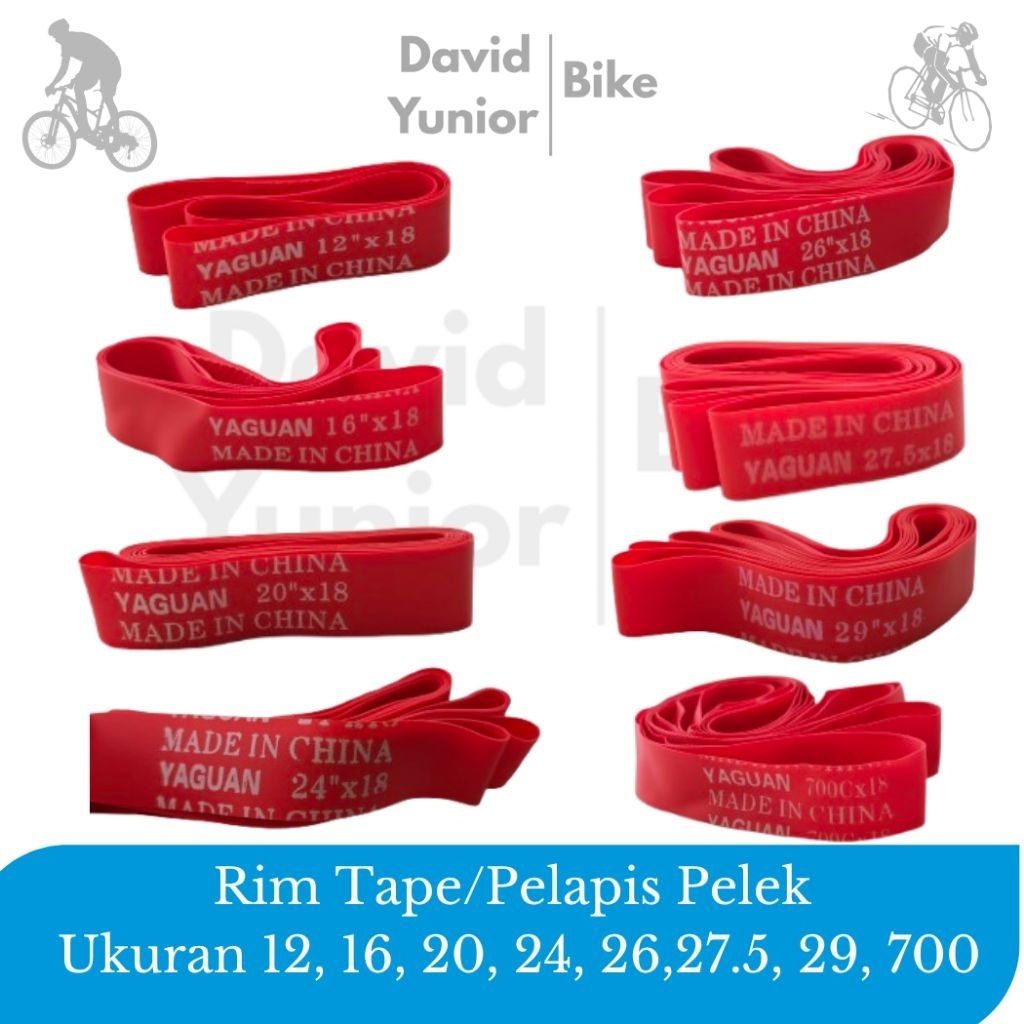 Rims Tape Pelapis Ban Dalam Pelek Rim Velg Sepeda Ukuran 12,16,20,24,26,27.5,29,700c
