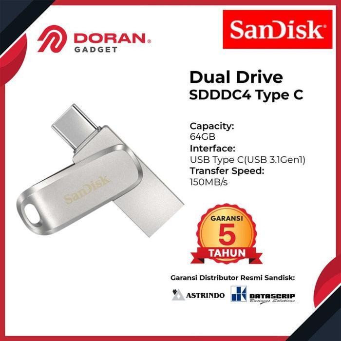 Flashdisk Sandisk Luxe Type C SDDDC4 64 GB - Original - Garansi Resmi