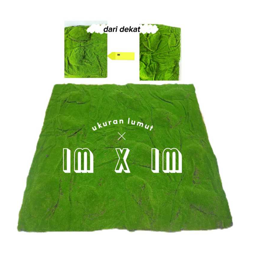PT FATIH BUNGA DEKORASI Lumut Rumput Artificial Moss Karpet Lumut Palsu - Moss Lumut Dinding Sinteti