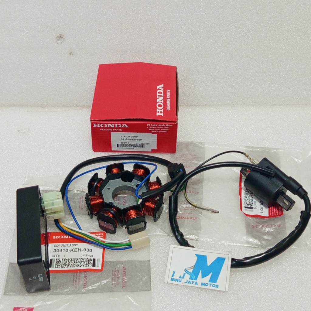 Paket Spull Stator Assy 3 Item Set Cdi GL PRO MAX GL PRO NEOTECH MEGA PRO OLD HIU KEH Set Koil Coil