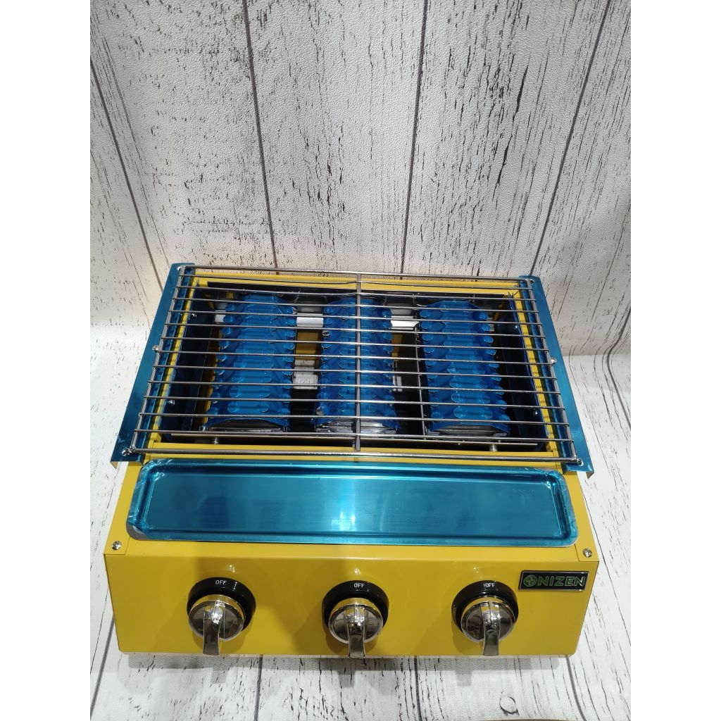 NIZEN bbq grill alat bakar panggangan sosis 2 tungku