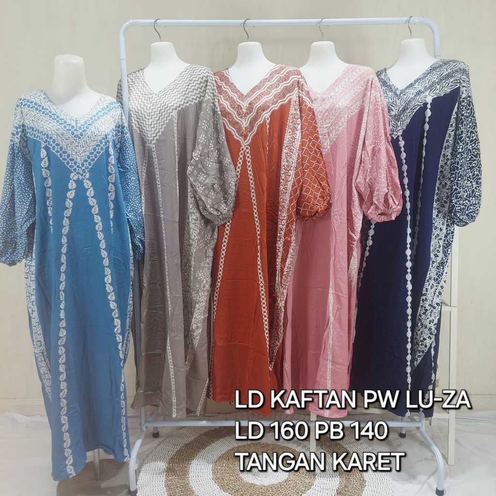 LUZA ORIGINAL kaftan lowo batik jumbo tangan karet daster premium bahan adem