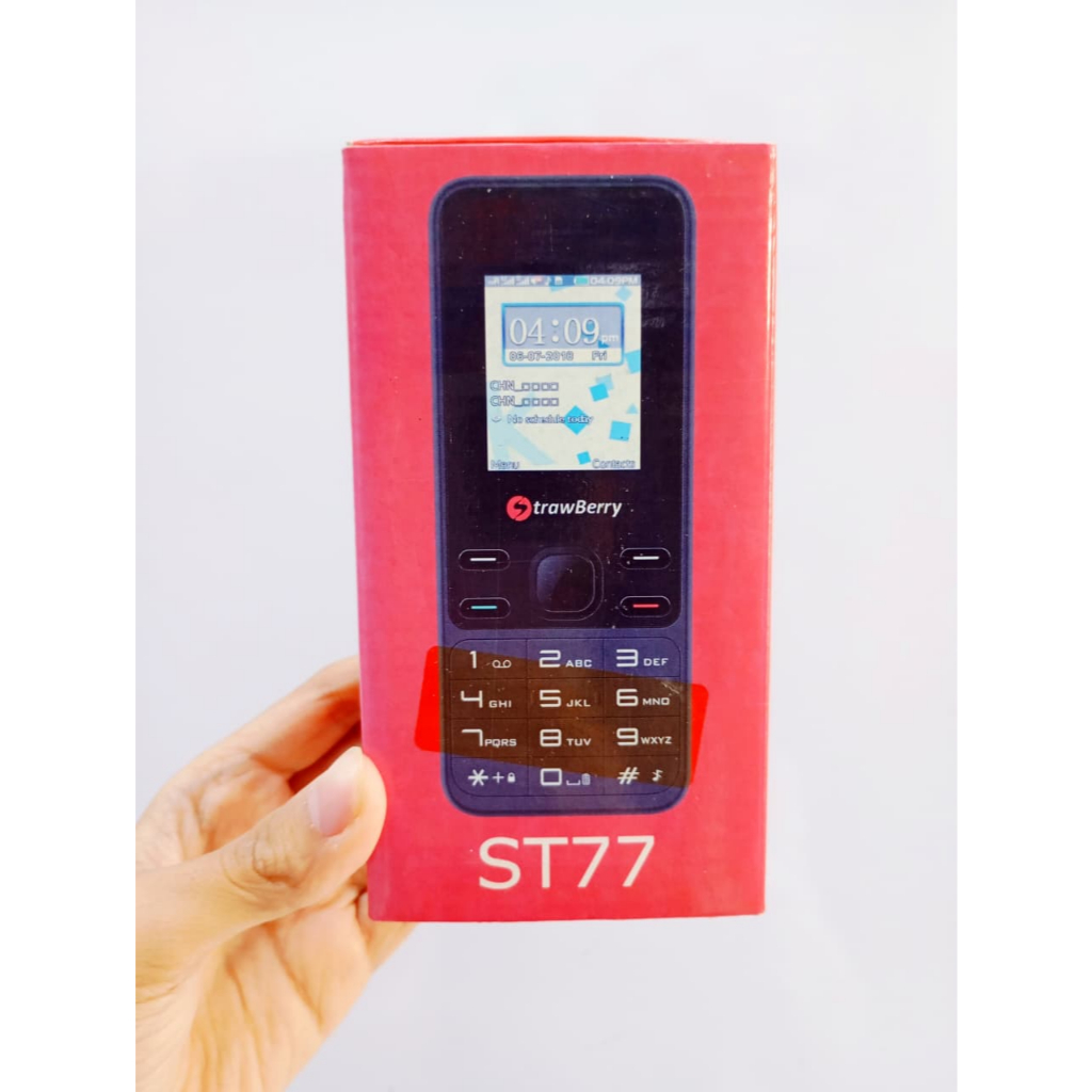 HP STRAWBERRY ST77 Reborn Handphone Jadul Senter Dual Sim Layar 1.8'' Fitur Kamera Dan Musik