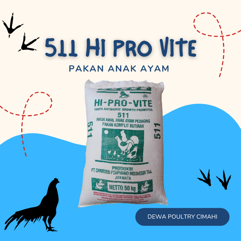 Voer 511 Hi Pro Vit & 500 Gr Makanan Ayam Pakan Ayam / Pakan Ayam 511