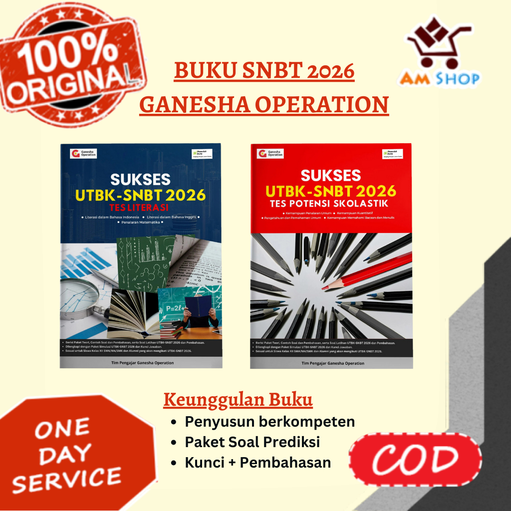 BUKU UTBK SNBT 2026 - BUKU SUKSES UTBK SNBT 2026 GANESHA OPERATION