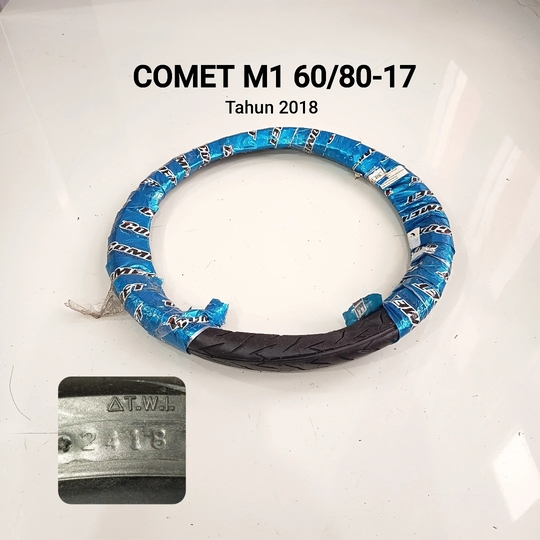 BAN LUAR COMET TT NR77/M1 60/80 RING 17 TAHUN 2018; BAN LUAR MOTOR KELUARAN BARU