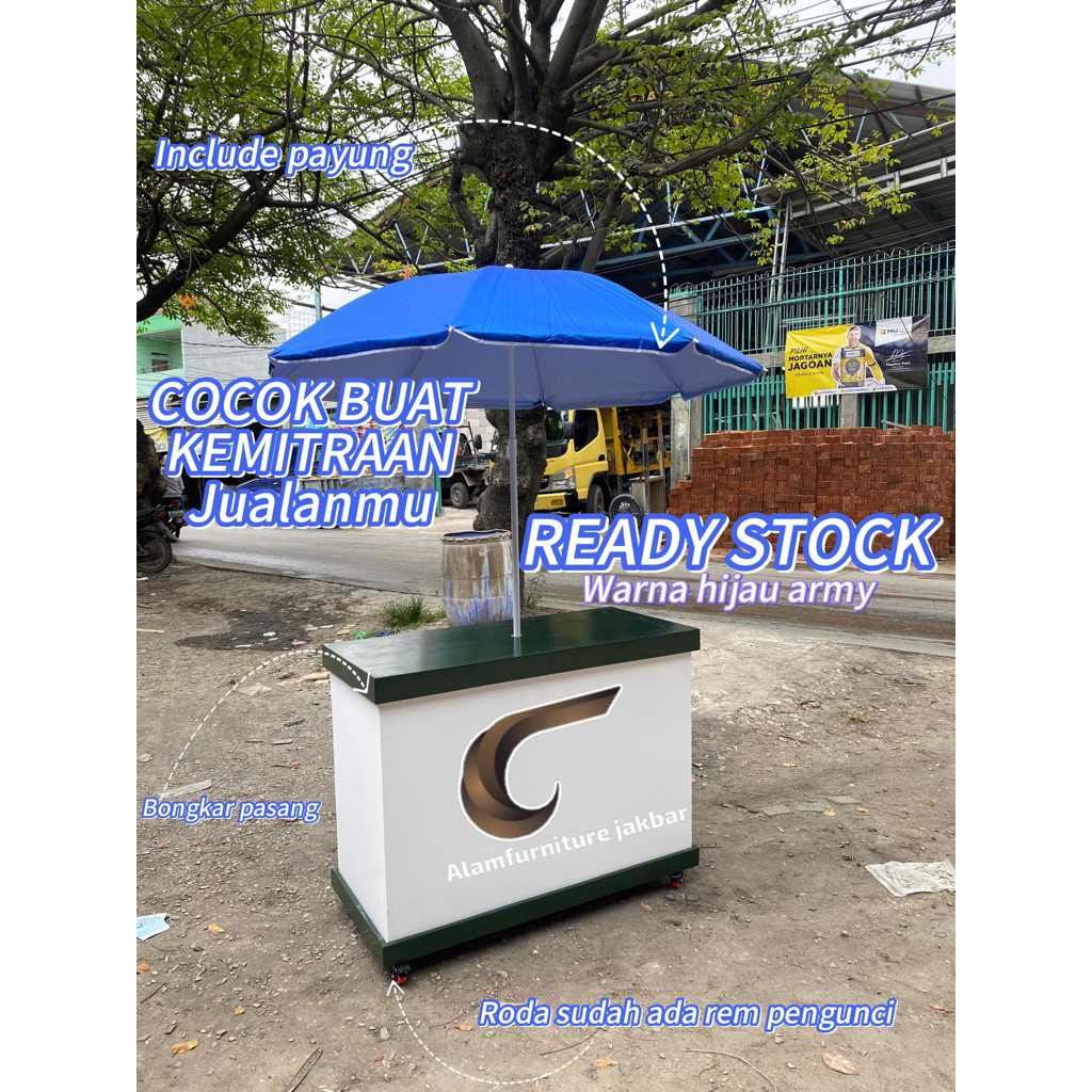 BOOTH PORTABLE BAZAR MODEL PAYUNG BOOTH EVENT LIPAT NO RIBET PRAKTIS