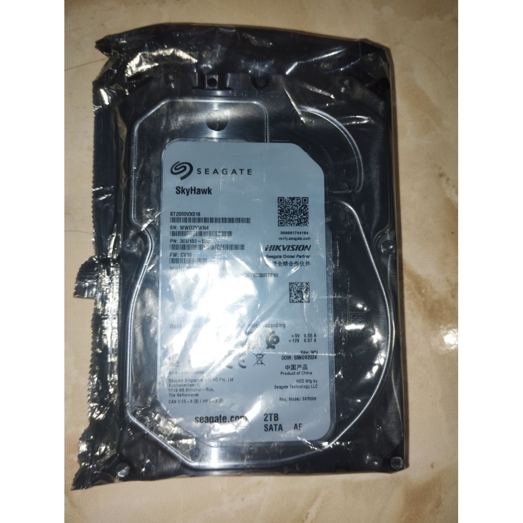 hardisk HDD 2TB bekas normal