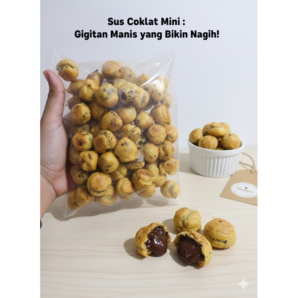 Kue Soes Coklat Lumer Sus Mini Kering 500 Gram