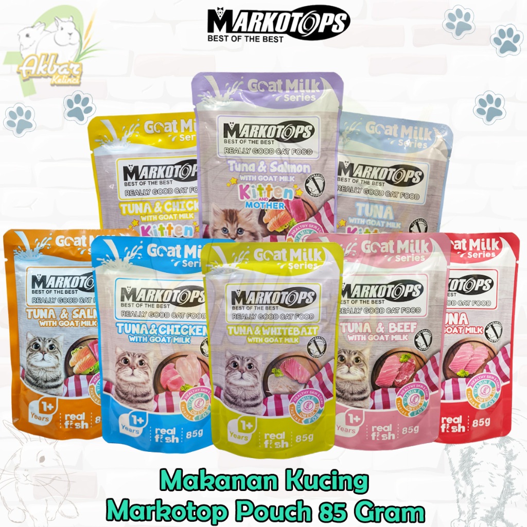 Makanan kucing Markotop wet food Pouch/sachet 85 gram - Markotops wet food 85 gram