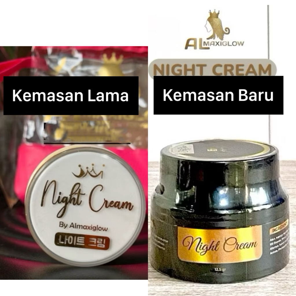 ECER NIGHT BPOM LEVEL 1 / LEVEL 2 AL MAXI GLOW CREAM MALAM ALMAXI GLOW