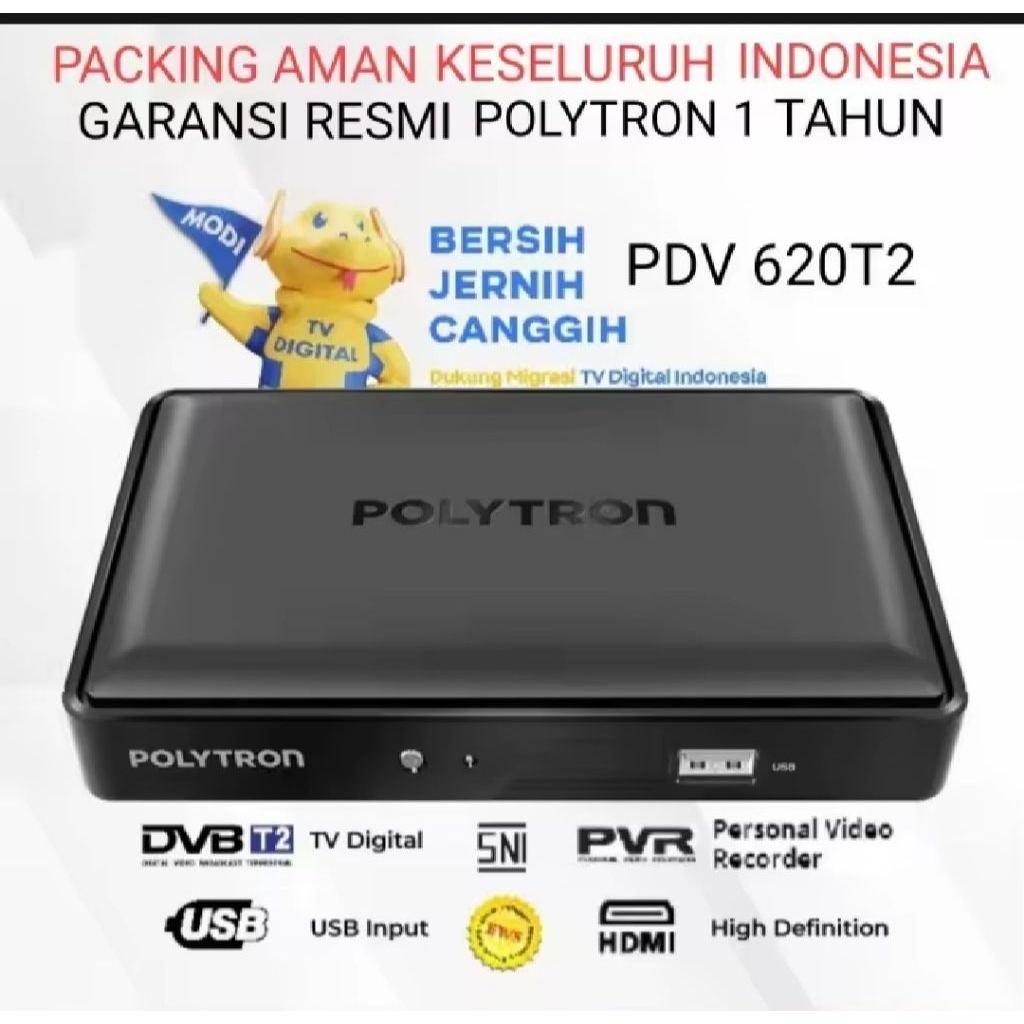 STB Polytron T2 set top box reciever tv digital PDV 620 T2
