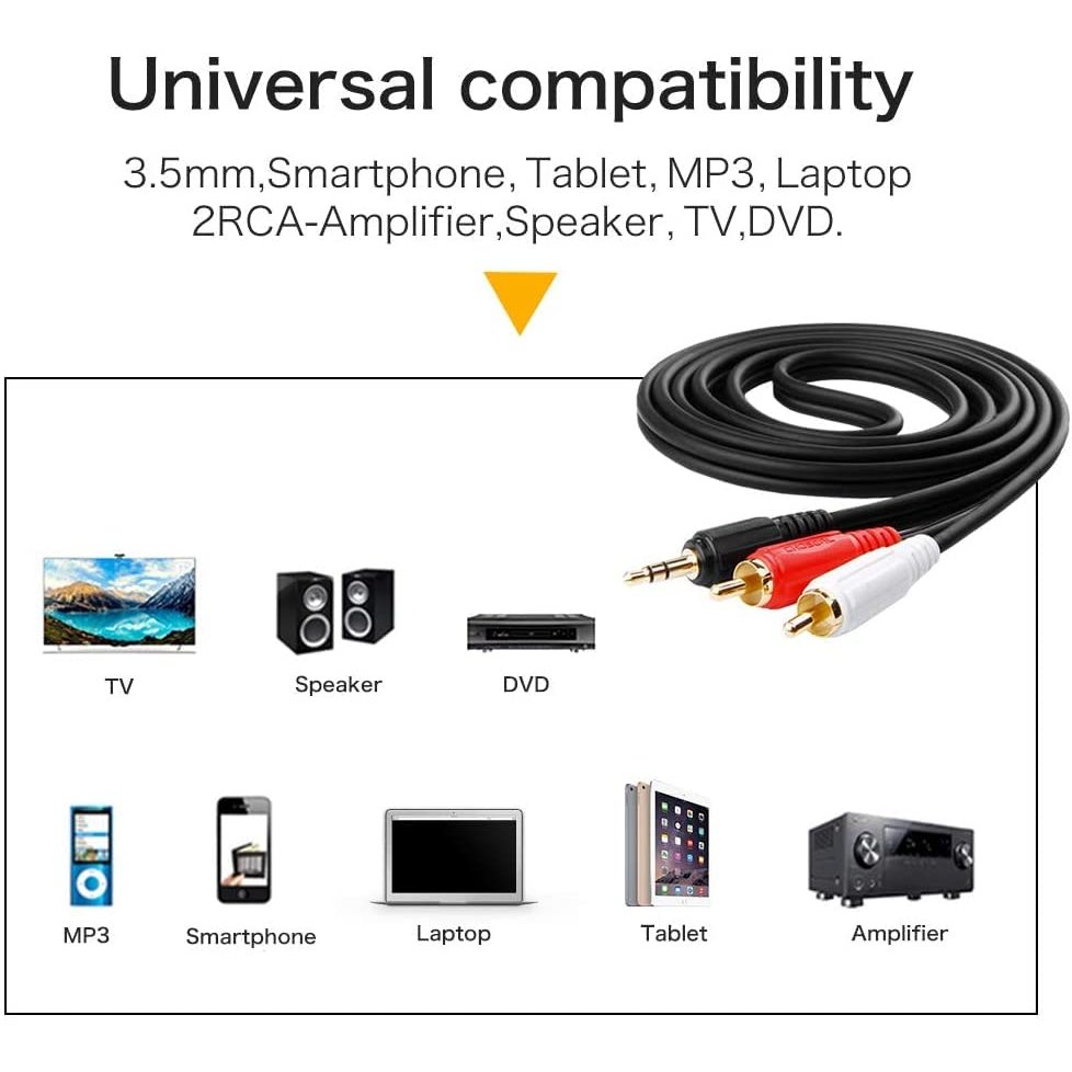 KABEL AUDIO JACK MALE TO RCA AUX CABLE