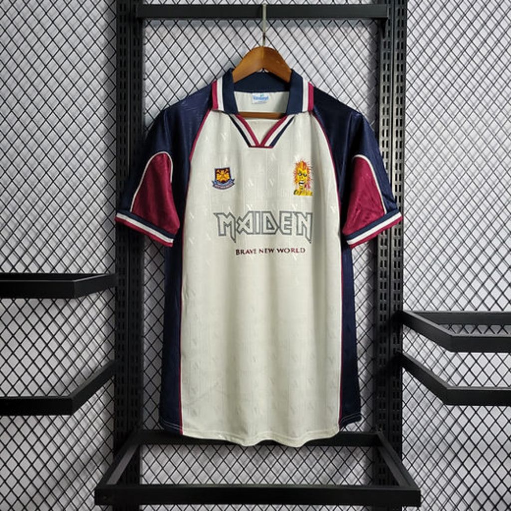 Jersey Retro Vintage WestHam X Iron Maiden Away 1999 2000 2001 GO HQ