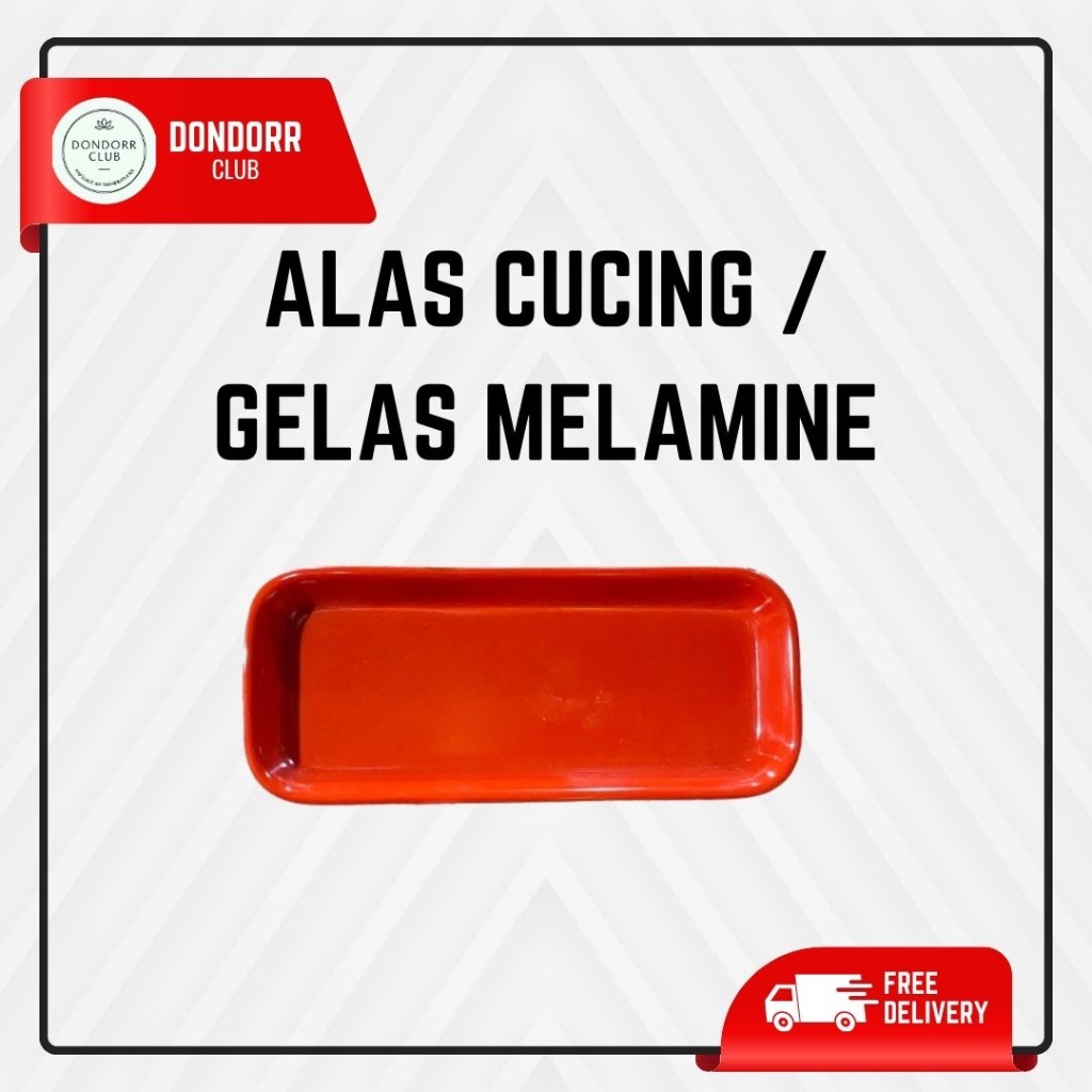 Alas Cucing Gelas Plastik Melamin Tatakan Sembahyang Merah Melamine / Alas Cucing Plastik Tatakan Ma