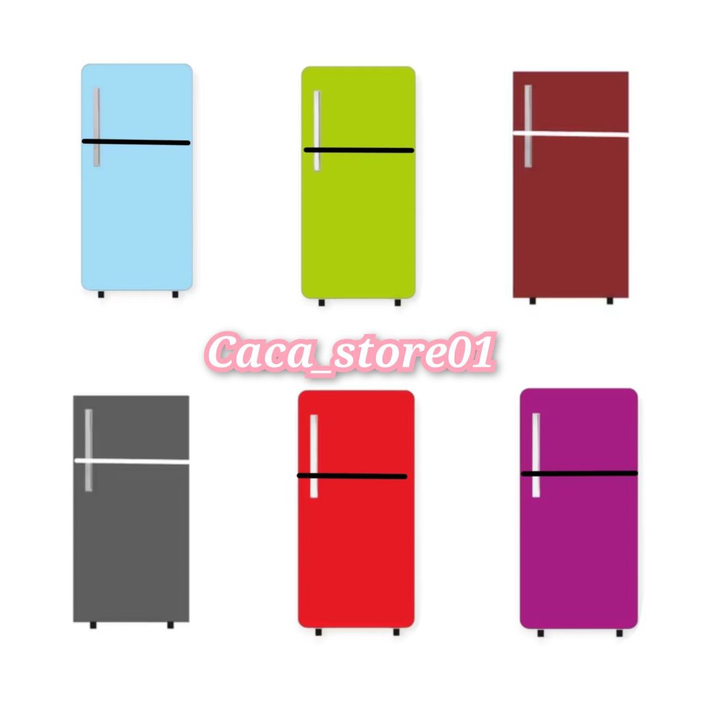 Stiker Kulkas 2 Pintu Motif Polos warna