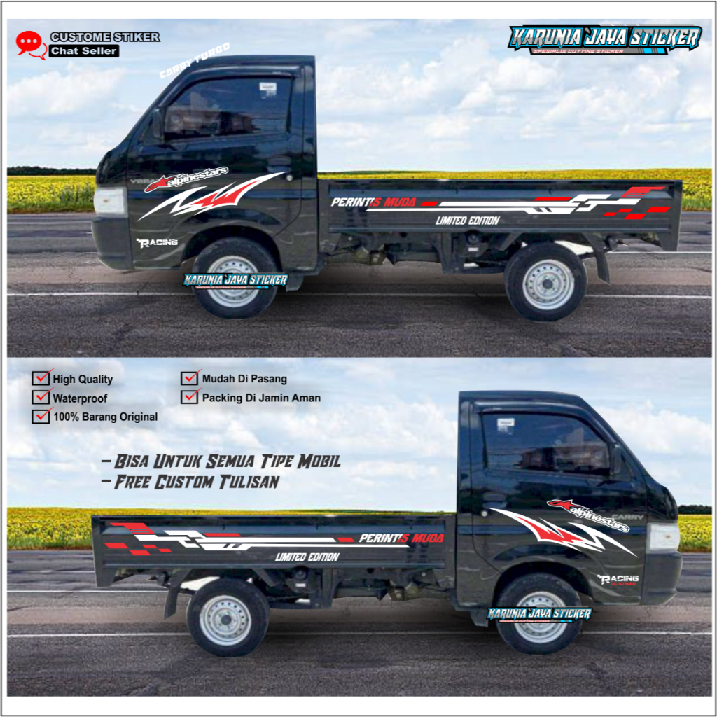 promo sticker mobil pick up new carry sticker bodi mobil new carry stiker new carry stiker mobil pic