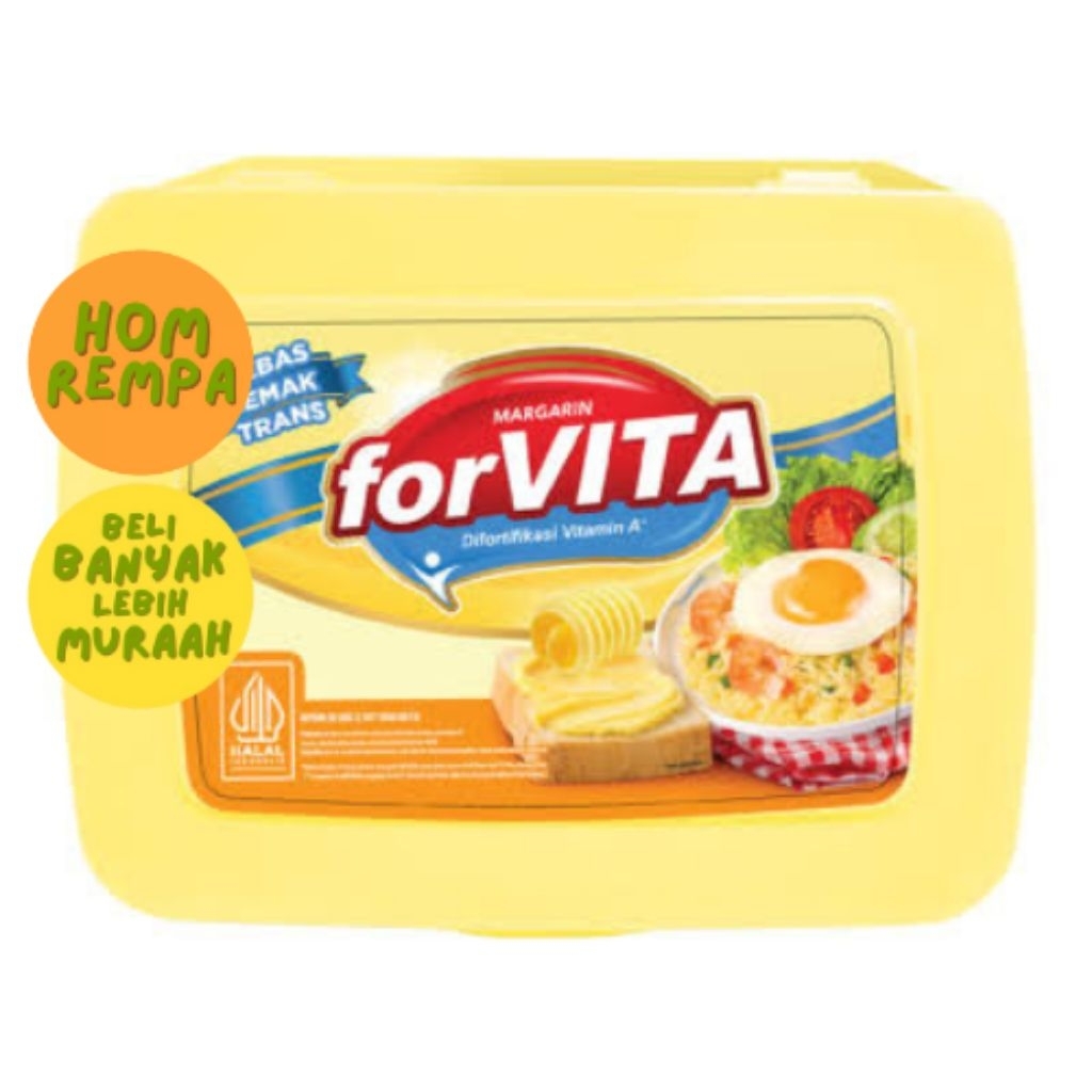 (Minimal 2 Bungkus) Margarin Box Forvita 250 Gram Mentega