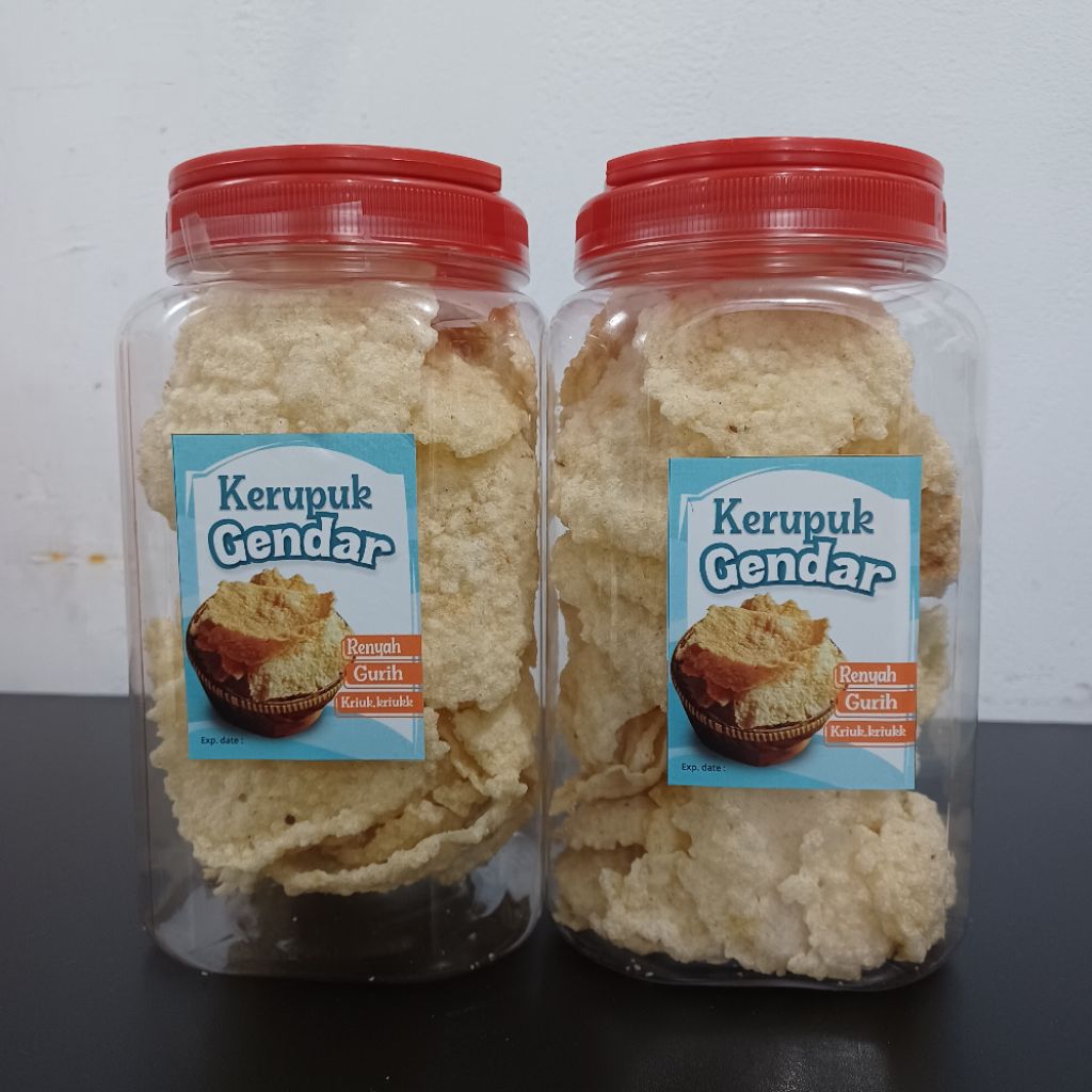 

Kerupuk Gendar Siap Makan Renyah Gurih Toples 2 liter