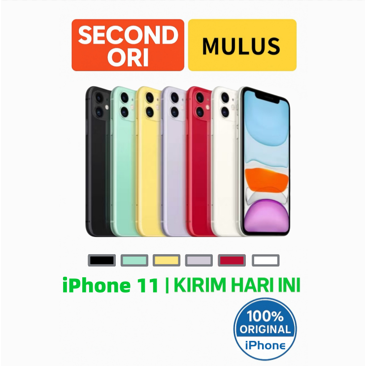 iPhone 11 All SIM 64GB 128GB Second Ori | Mulus Seperti Baru!