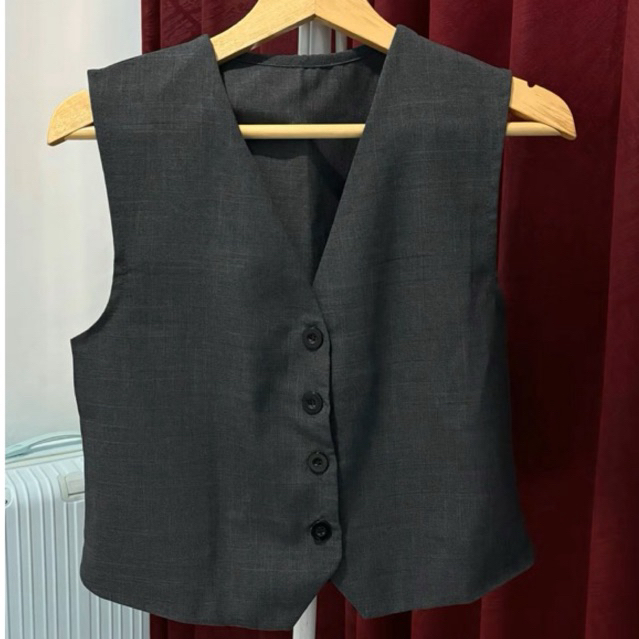 Vest Wanita Abu Tua