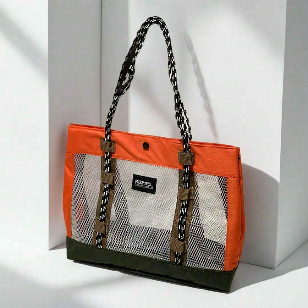 Tote bag mika transparan tote bag mika pvc tote bag jaring tote bag rainbow wanita