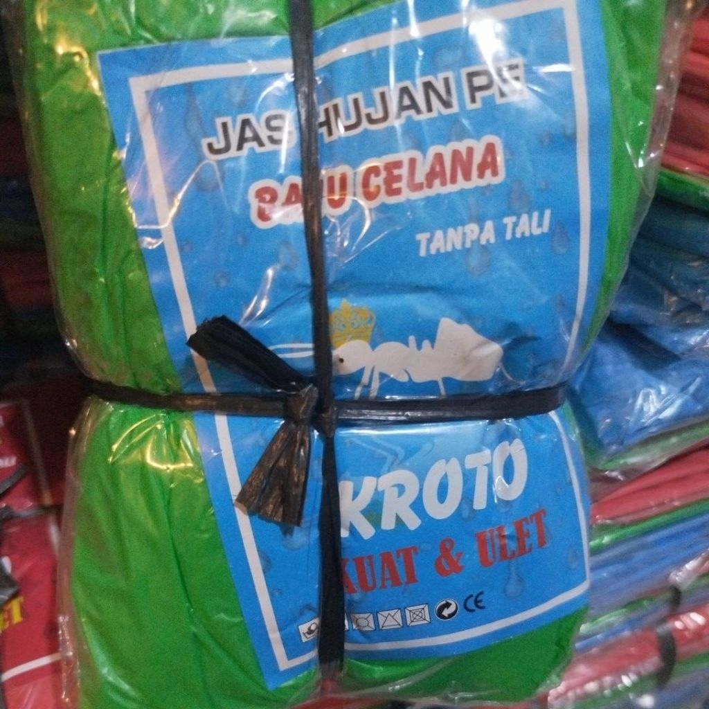 ISI 12 PCS JAS HUJAN PLASTIK / MANTOL BAJU DAN CELANA MANTEL PLASTIK MURAH GROSIRAN