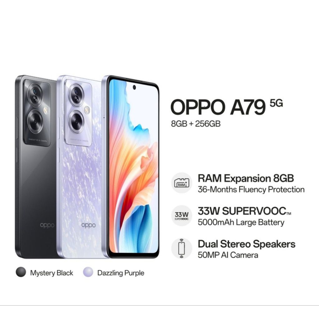 HP OPPO A79 5G 8/256 GB - OPPO A79 RAM 8GB ROM 256GB GARANSI RESMI