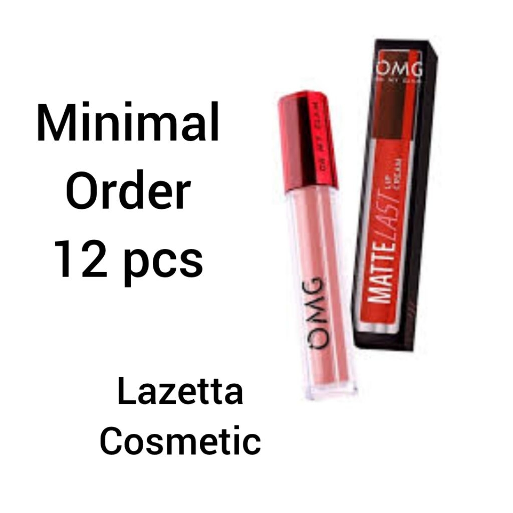 [ MINIMAL 12 PCS ] Lip Cream OMG | OMG Lip Cream | OMG Matte Last Lip Cream | Lip Cream OMG Matte La