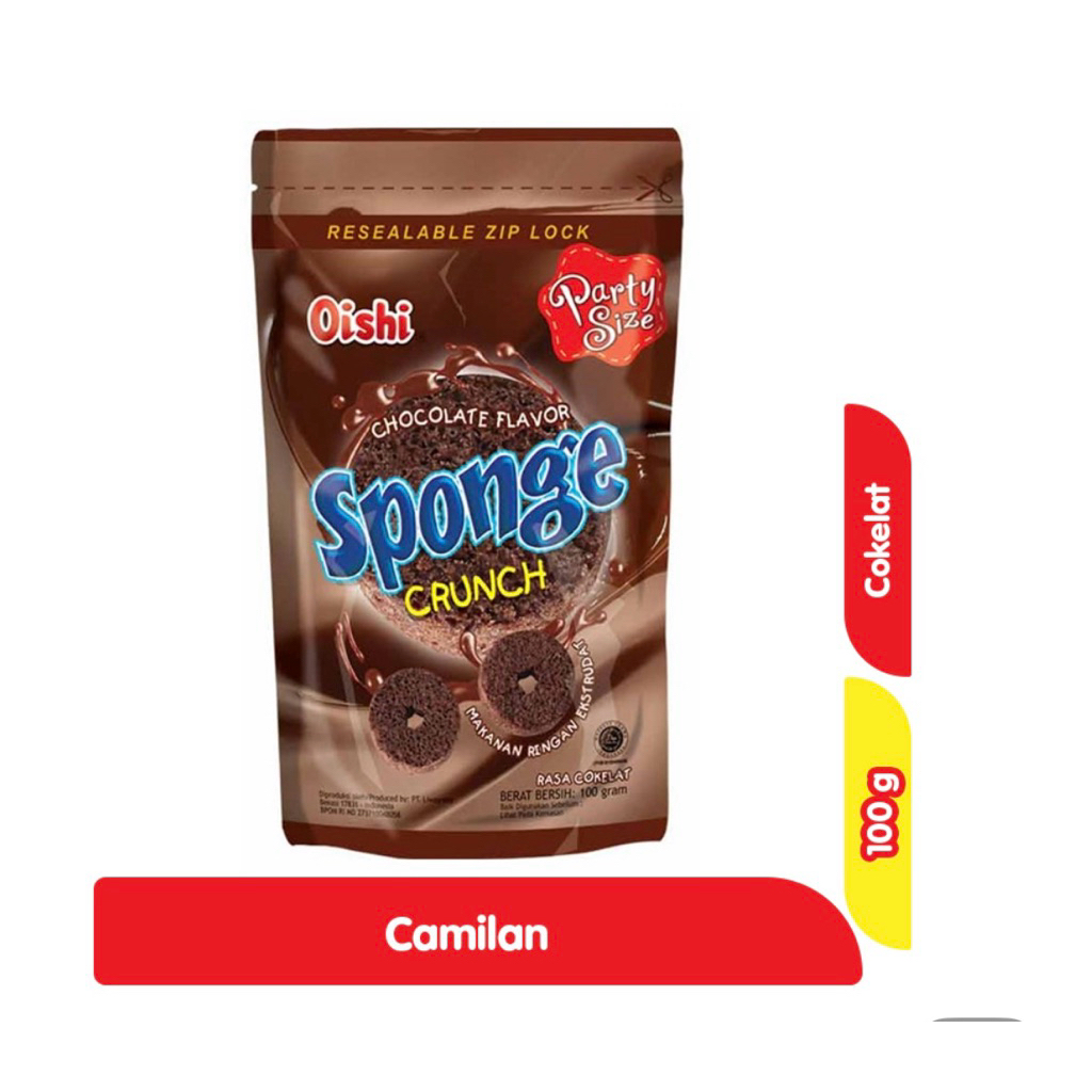 

Snake Oishi Sponge Crunch Coklat/Stroberi/ubi 100 g