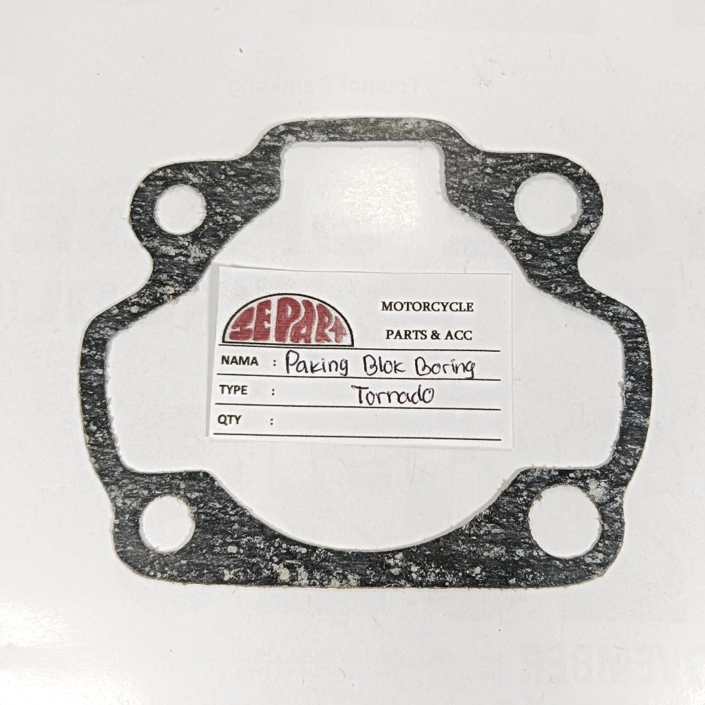 Paking Blok Boring RC 110 Tornado Gasket Perpak Blok Seher Tornado Crystal