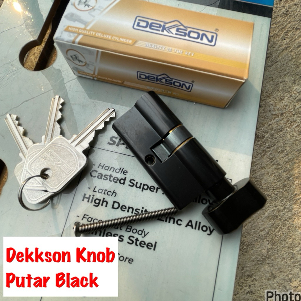 dekkson silinder knop putar dekson hitam garansi 50 tahun cylinder kunci knob putar 60 mm dekkson ga