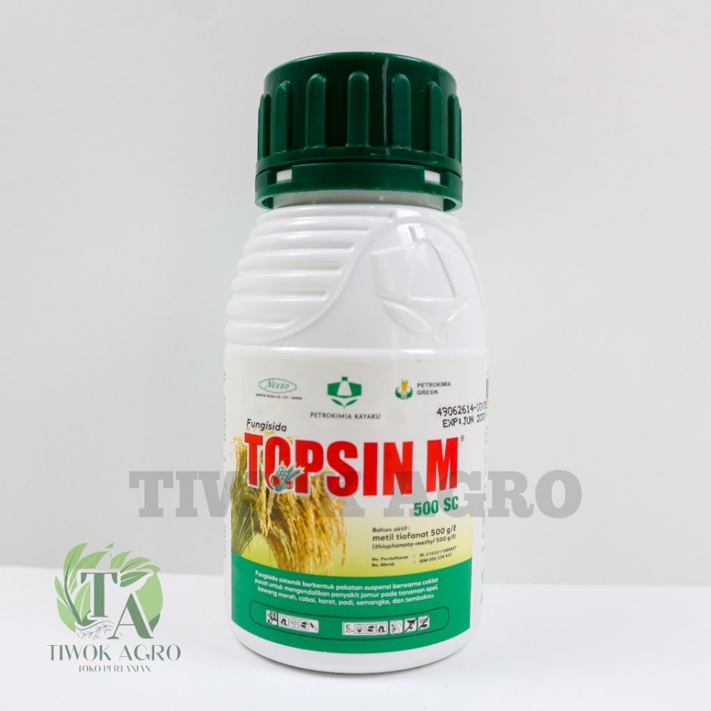 Fungisida Topsin M 500 SC 200ml - Obat Jamur Antraknosa Patek Busuk Daun Padi Cabai