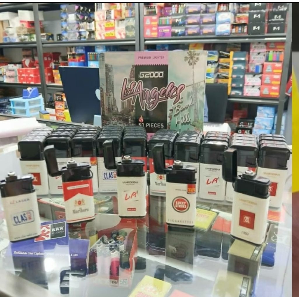 isi 25 Korek bara los Angeles motif zippo senter