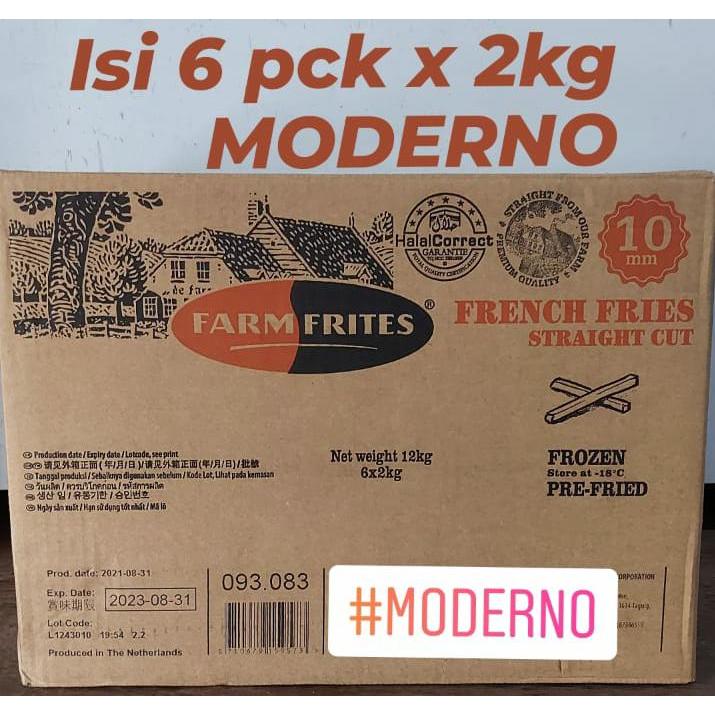 

Farm Frites Straight cut 2 kg perkarton isi 6 pack