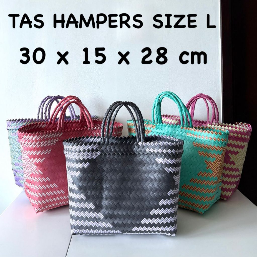 TAS SEMBAKO LEBARAN IDUL FITRI L WARNA / TAS ANYAMAN / TAS LURIK / TAS HAMPERS NATAL