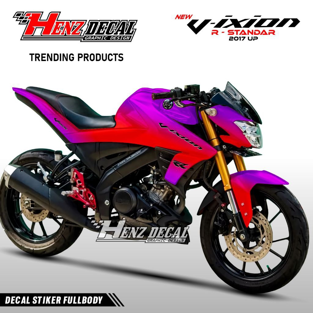 Decal Terbaru New Vixion R 2017 // Stiker Decal Yamaha Vixion R Fullbody // Variasi Motif Bunglon Hz