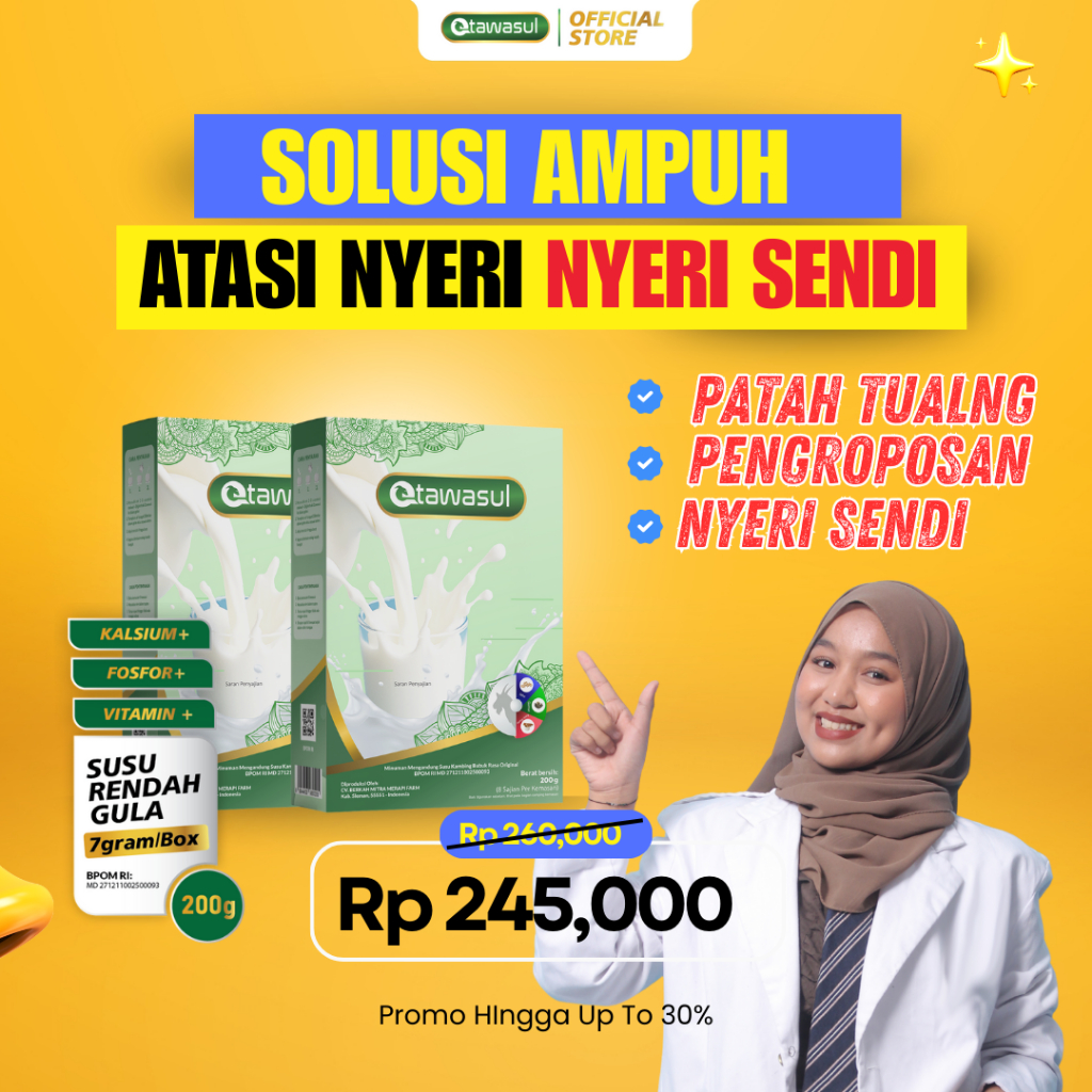 Etawasul Susu Terapi Kesehatan Tulang Sendi Nyeri Sendi Pengroposan Susu Untuk Orang Tua