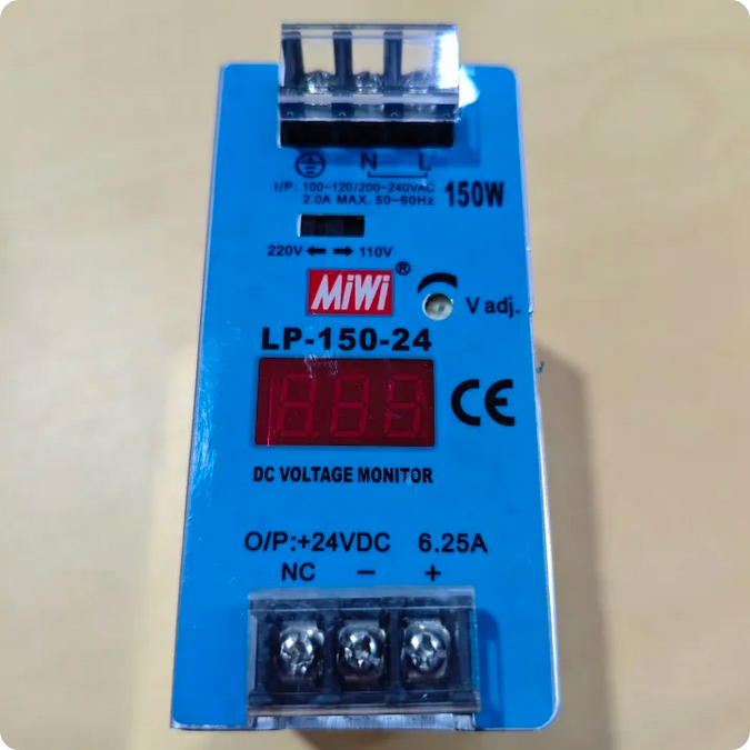 Power Supply AC to DC LP-150-24 MiWi 150 Watt 24VDC 6.25A Din Rail