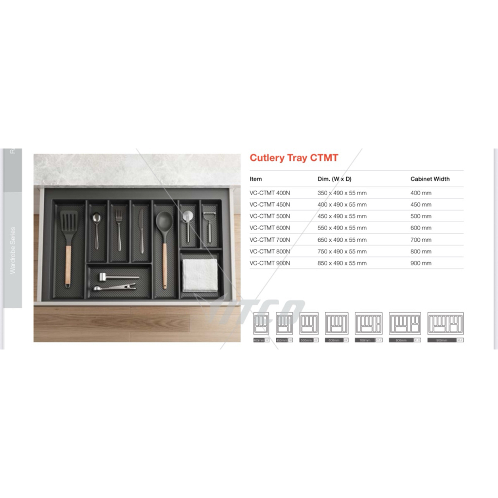 VITCO NEW CUTLERY TRAY CTMT / RAK SENDOK VITCO ABU"