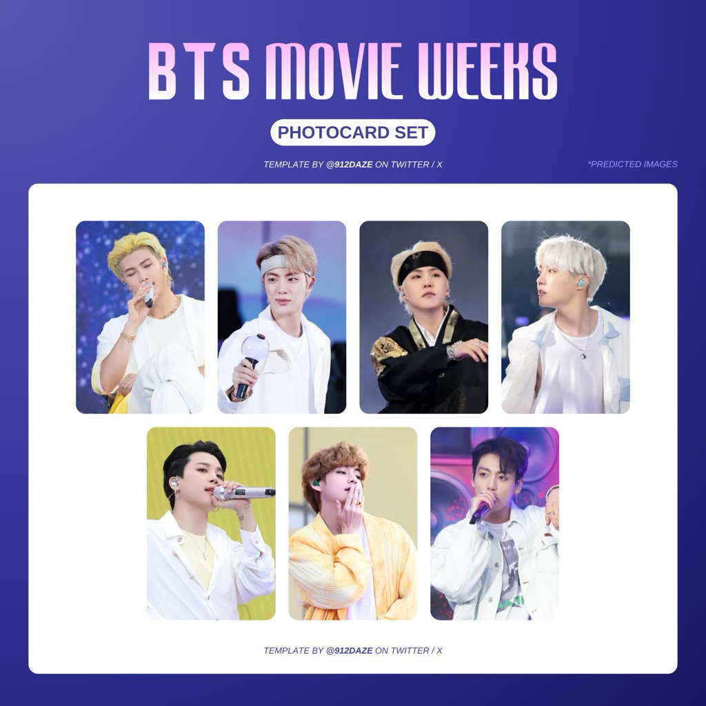 [PO] BTS MOVIE WEEKS TAIWAN BENEFIT SET OFFICIAL PC PHOTOCARD