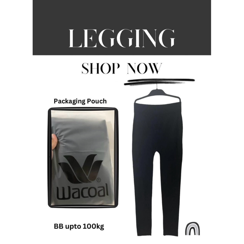 Legging ala wacoal highwaist black
