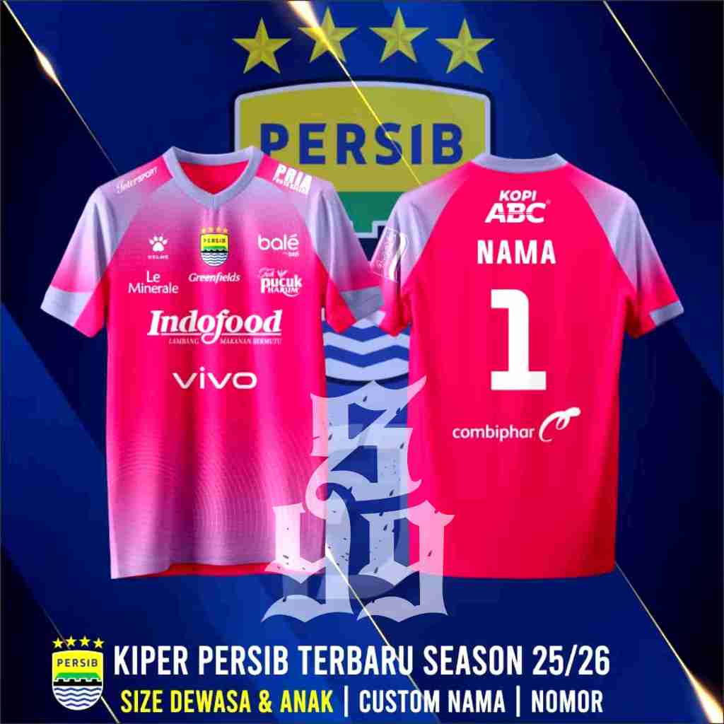 Jersey Persib Bandung Kiper & away Terbaru 2025/2026 Dewasa & Anak Custom nama & Nomor